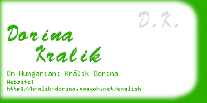 dorina kralik business card