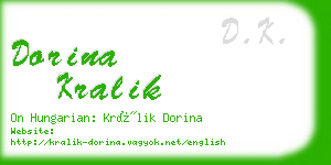 dorina kralik business card